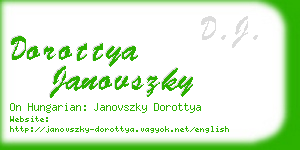 dorottya janovszky business card